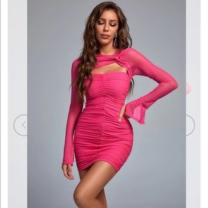 Hanre Mesh Cutout Mini Dress
